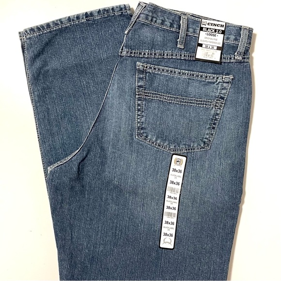 NWT Cinch Black Label 2.0 Jeans - Loose & Slightly Tapered - Size 3836